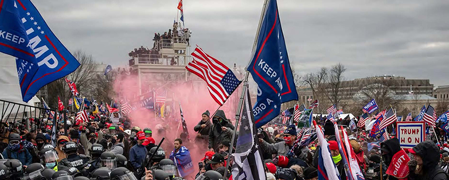 large protest in a city